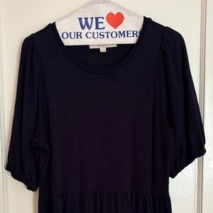 Navy blue maxi cotton Loft dress